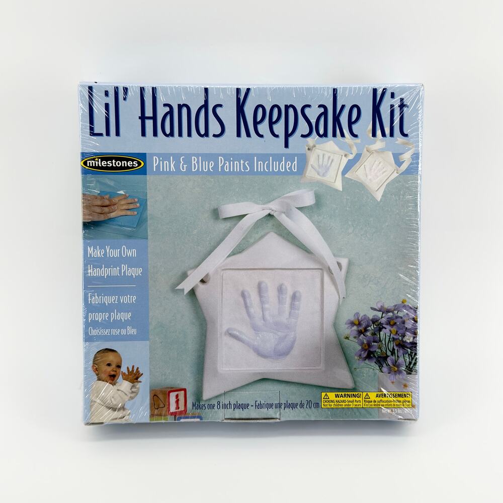 Lil’ Hands Keepsake Kit Milestones Pink & Blue Paints Included - NEW Sealed